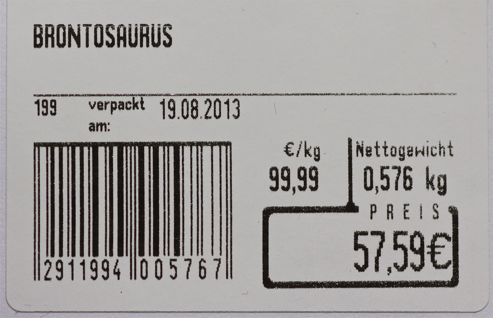 BRONTOSAURUS gibt es bei uns im Edeka!