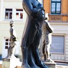 Bronzeskulptur am Knappenbrunnen in der Lutherstadt Eisleben