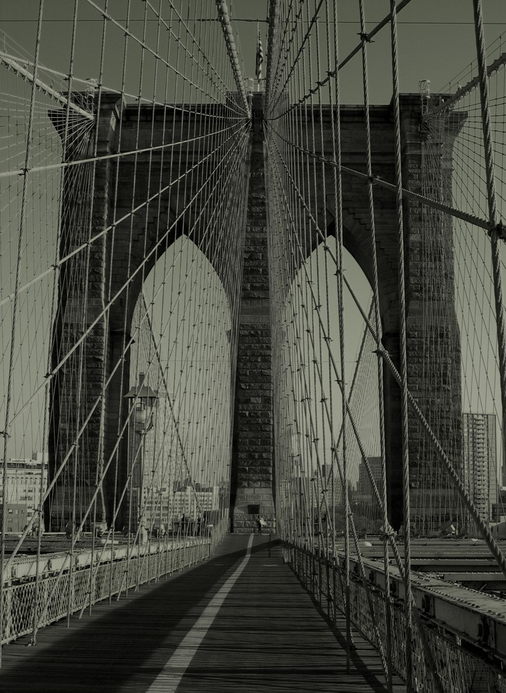 Brooklin Bridge NY - jetzt mal schwarz/ weiss-