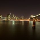 Brooklyn Bridge and Manhatten by night....