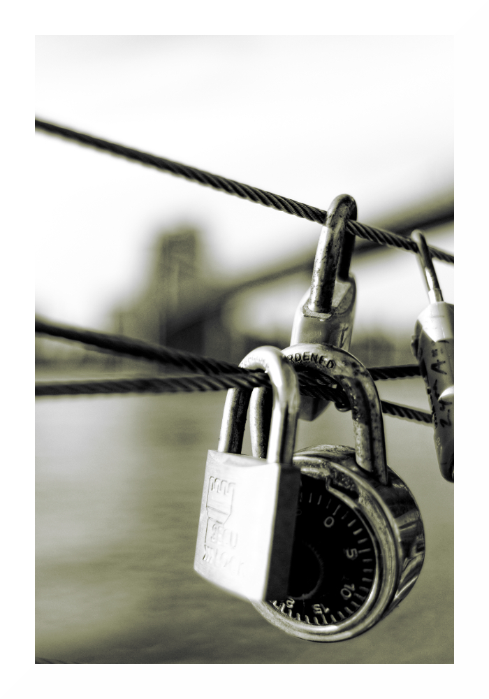 brooklyn bridge and some locks