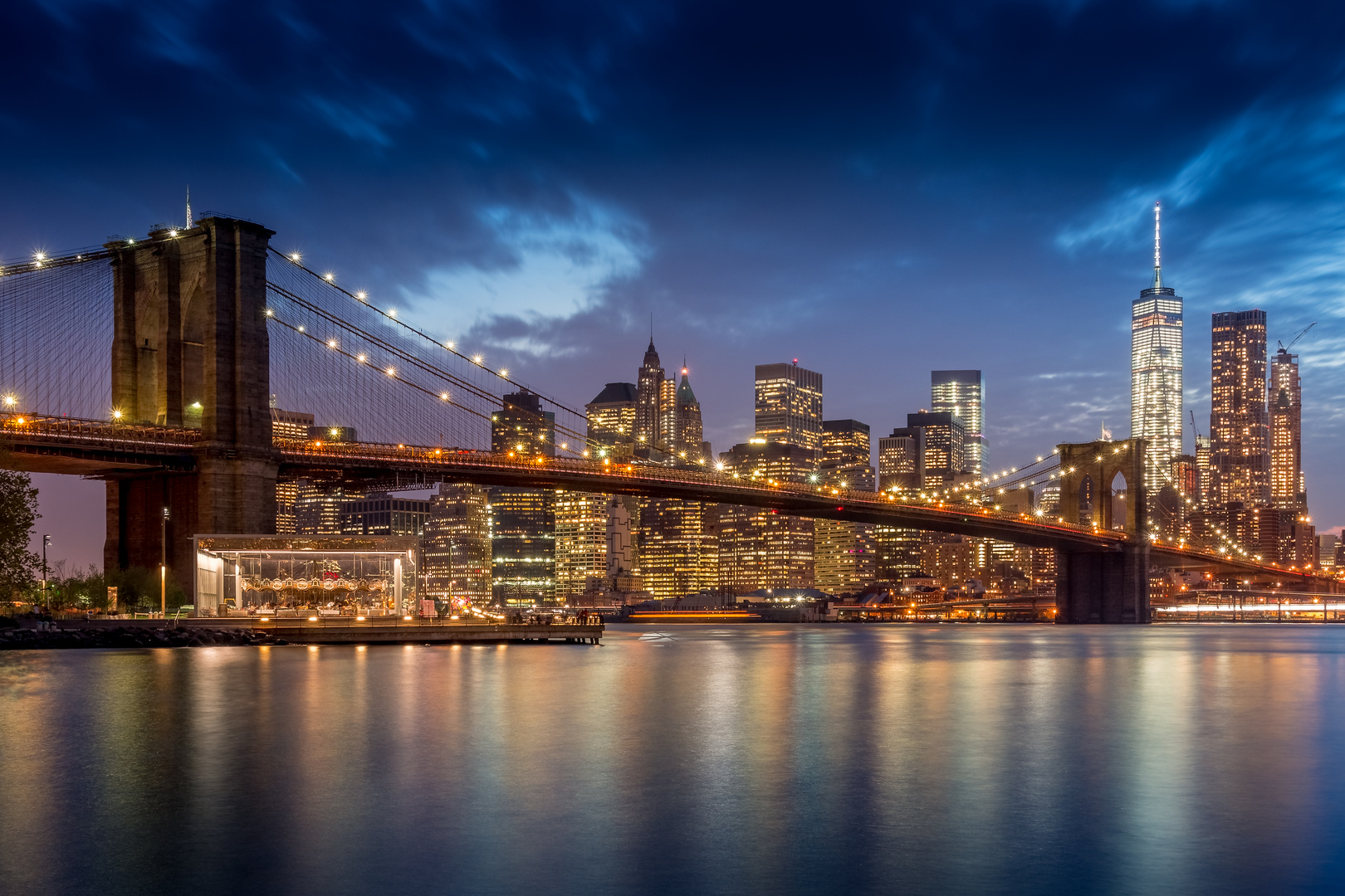 Brooklyn Bridge at night