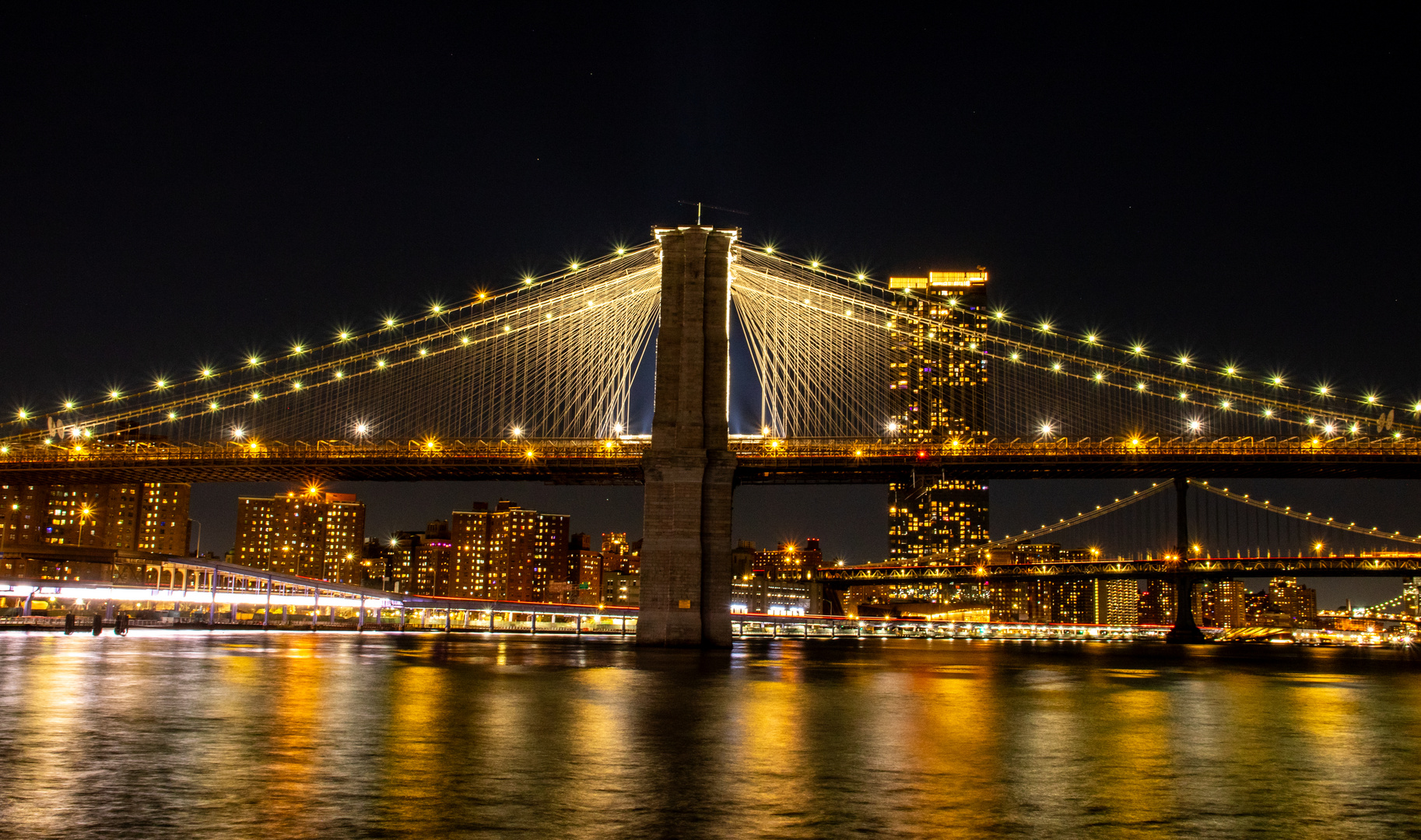 Brooklyn Bridge at night