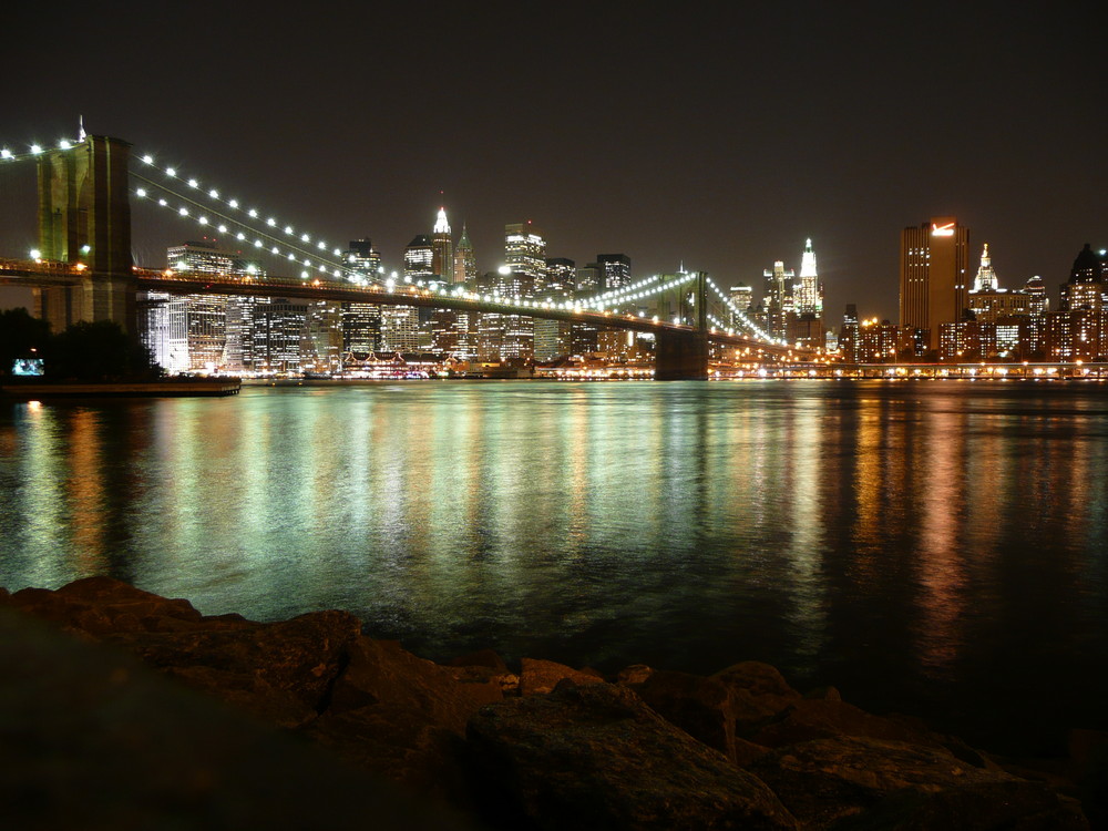 Brooklyn Bridge at night