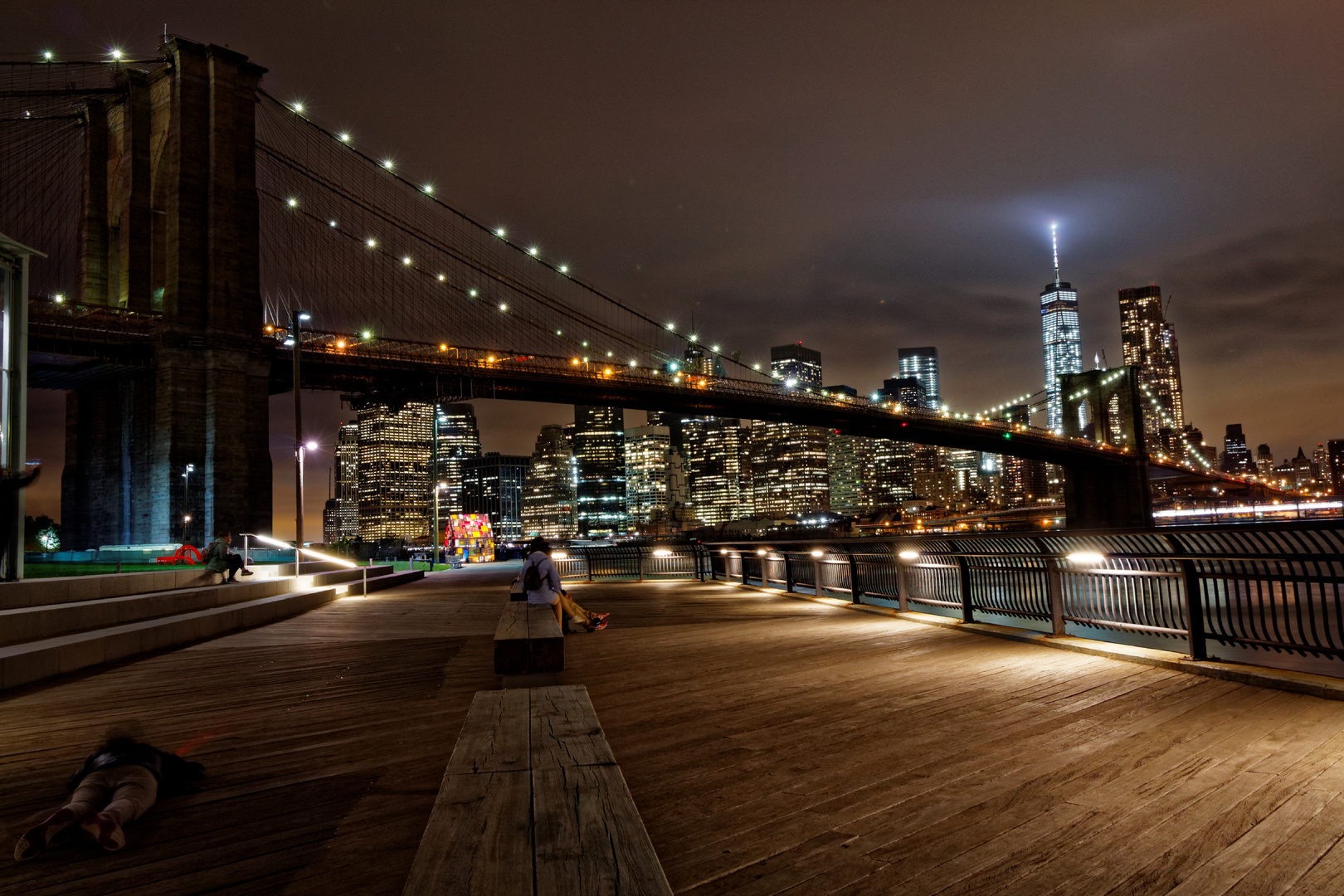 Brooklyn Bridge by night