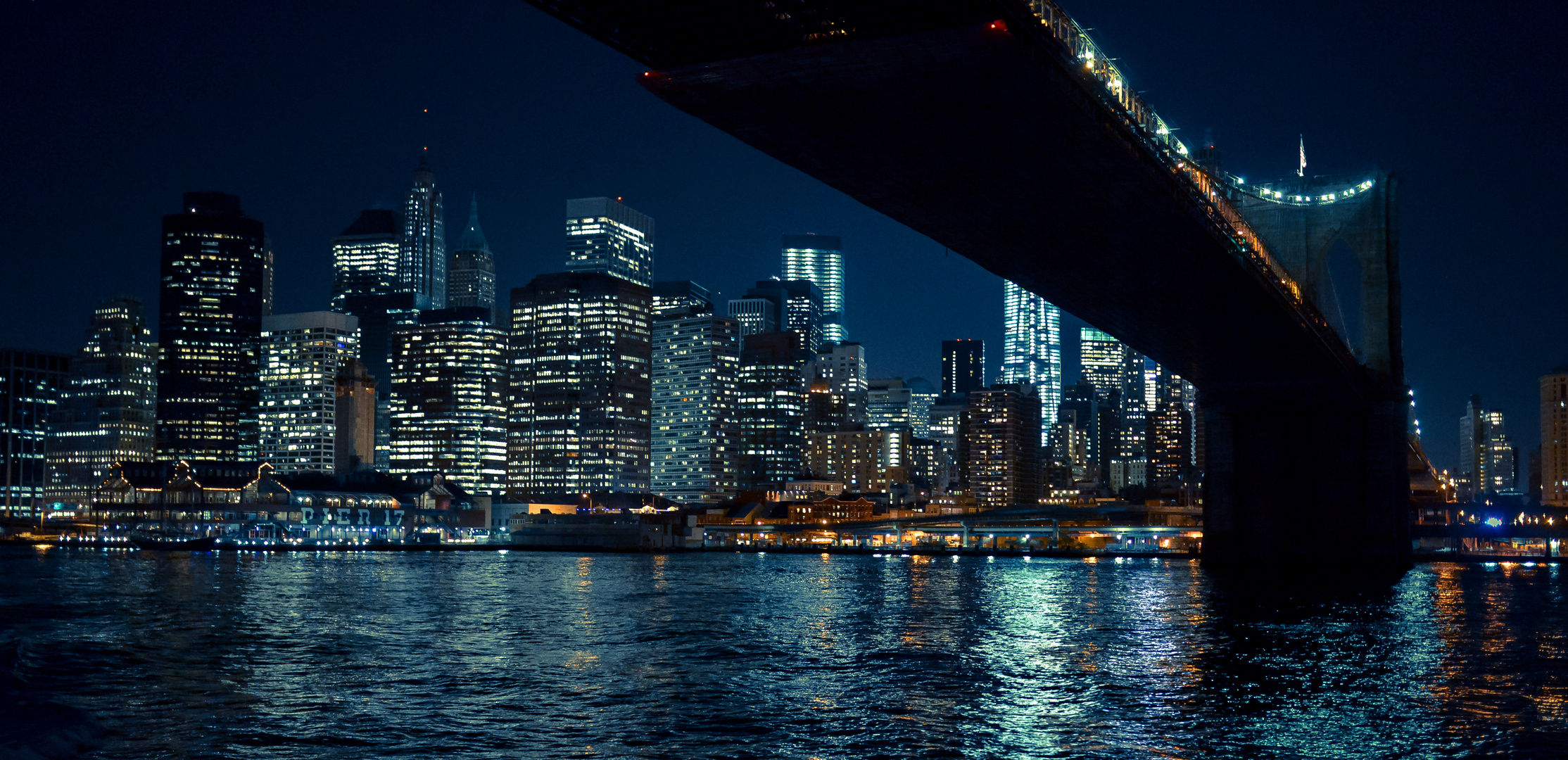 Brooklyn Bridge by night