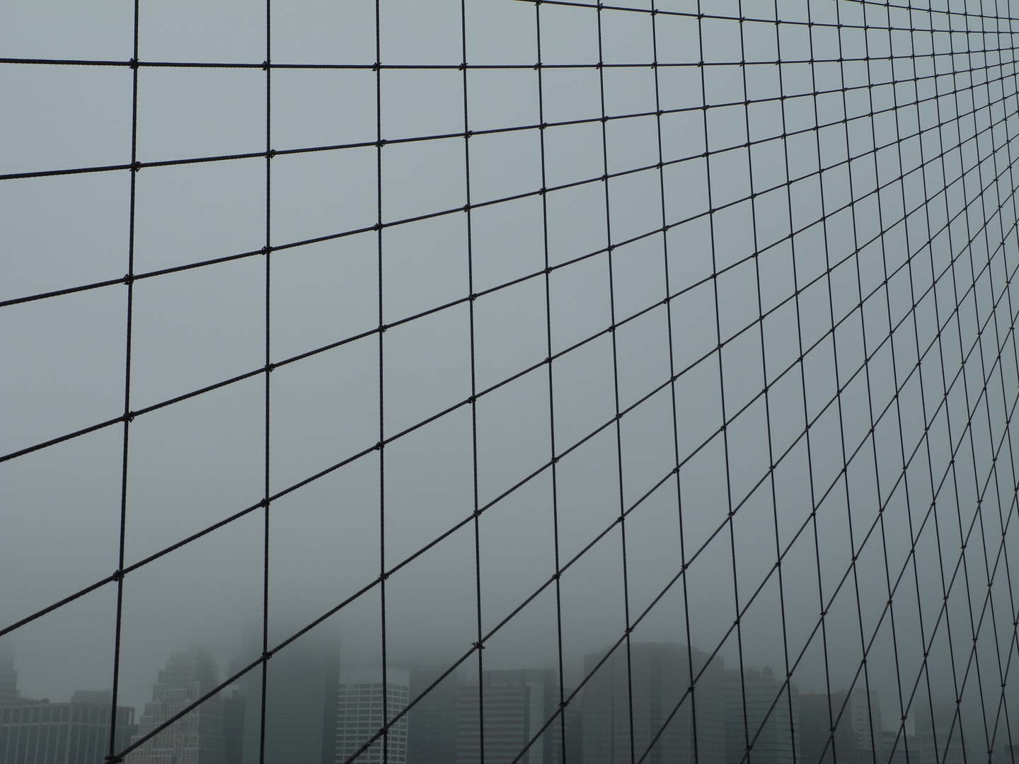 Brooklyn bridge & fog