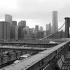 Brooklyn Bridge mit Blick auf Manhatten, New York City