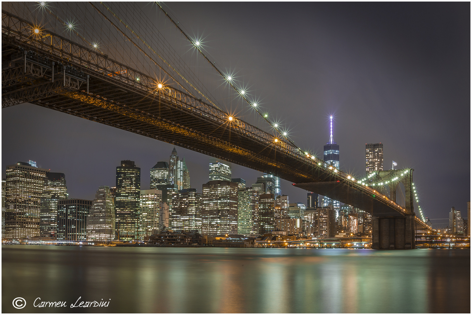 brooklyn bridge night view