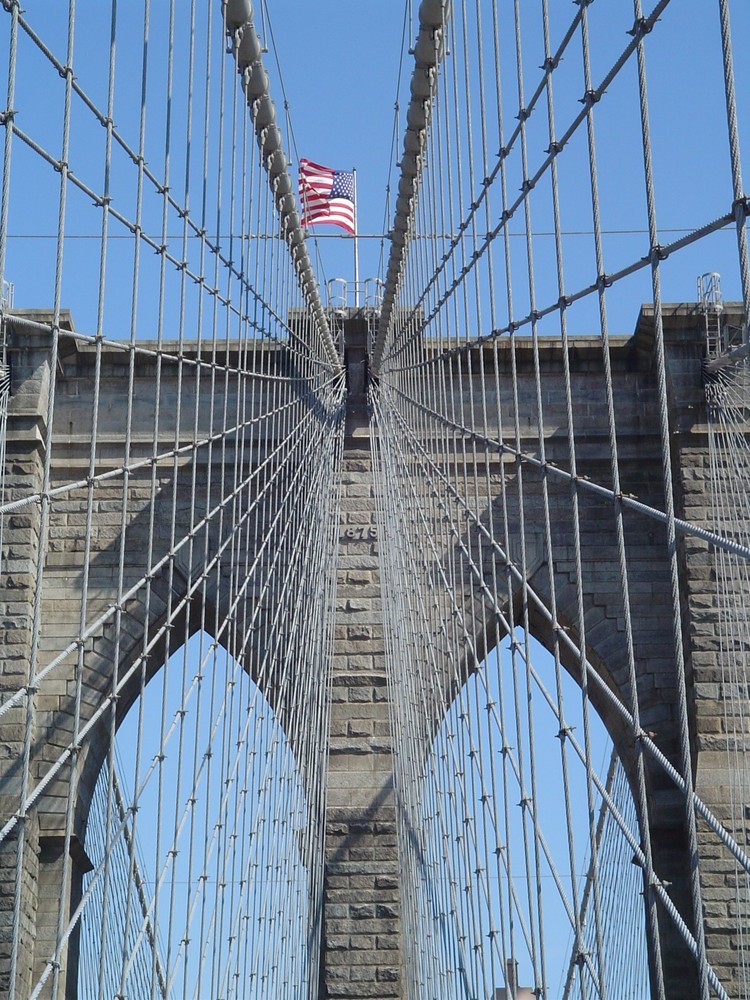 Brooklyn Bridge NYC Steel Stars and Stripes