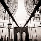 Brooklyn Bridge on a rainy day