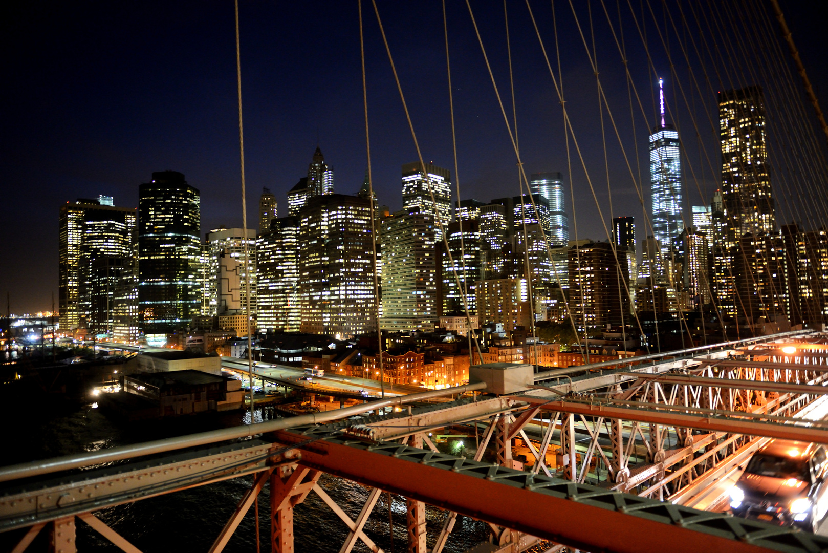 Brooklyn Bridge: Skyline am Abend 3