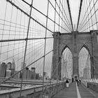 Brooklyn bridge, sous un déluge absolu!