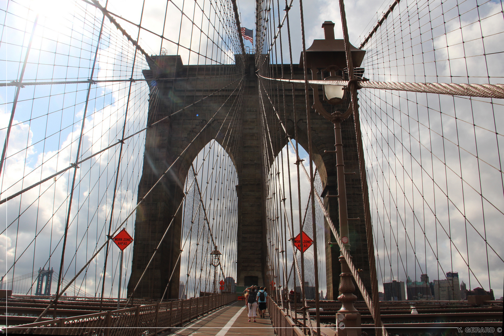 Brooklyn Bridge - Tissage de cable