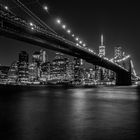 Brooklyn Bridge und Downtown Manhattan, New York