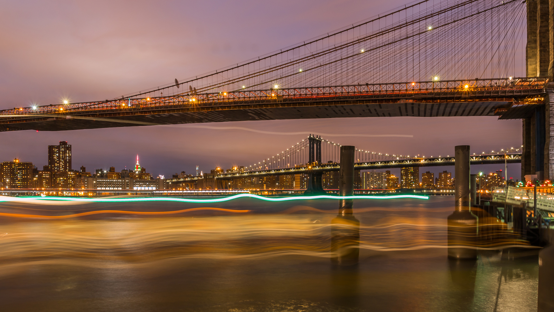 Brooklyn Bridge und Manhattan Bridge