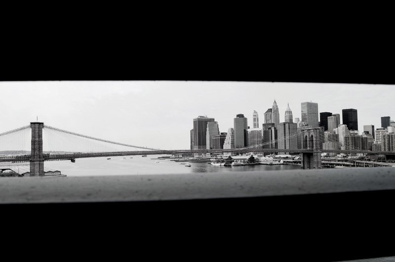 Brooklyn Bridge und Manhattan