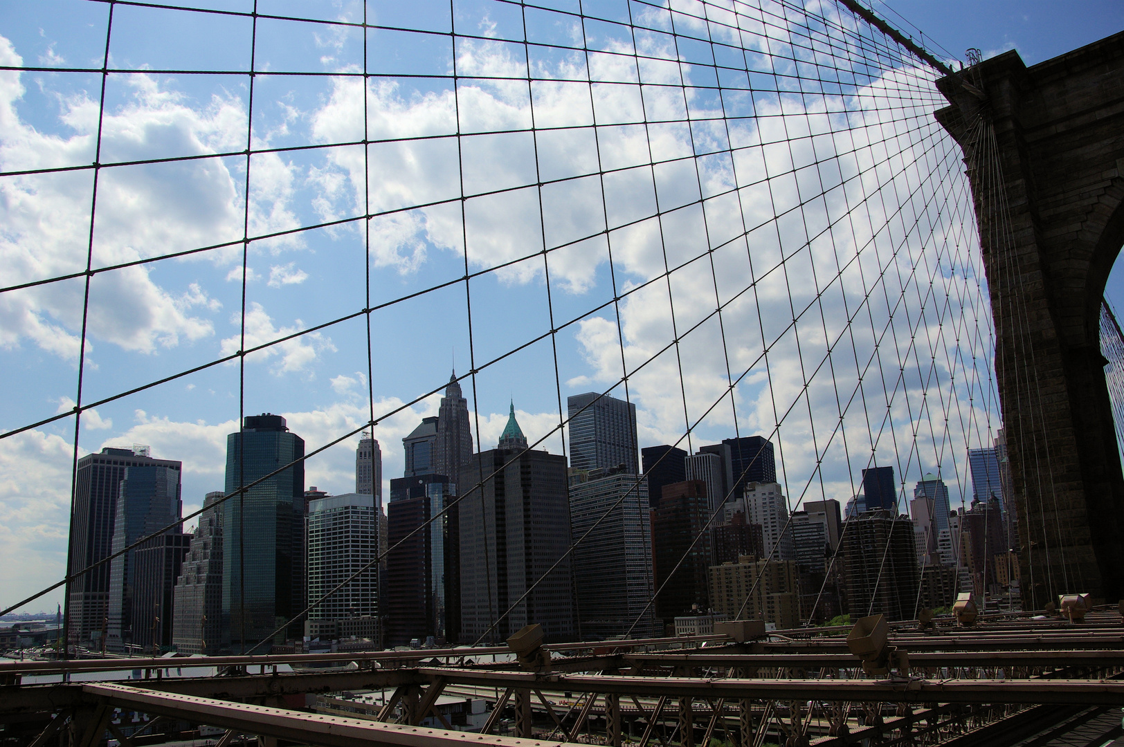 Brooklyn Bridge und Skyline