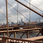 Brooklyn Bridge - Vue sur Manhattan