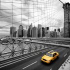 Brooklyn Bridge &Yellow Cab