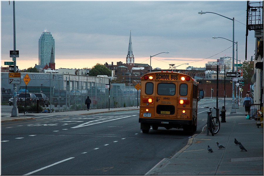 Brooklyn School Bus in the morning
