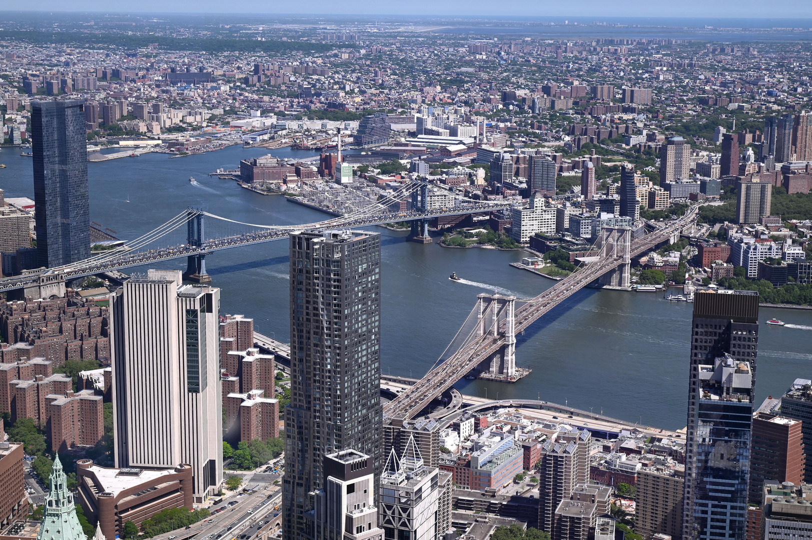 Brooklyn und Manhattan Bridge 