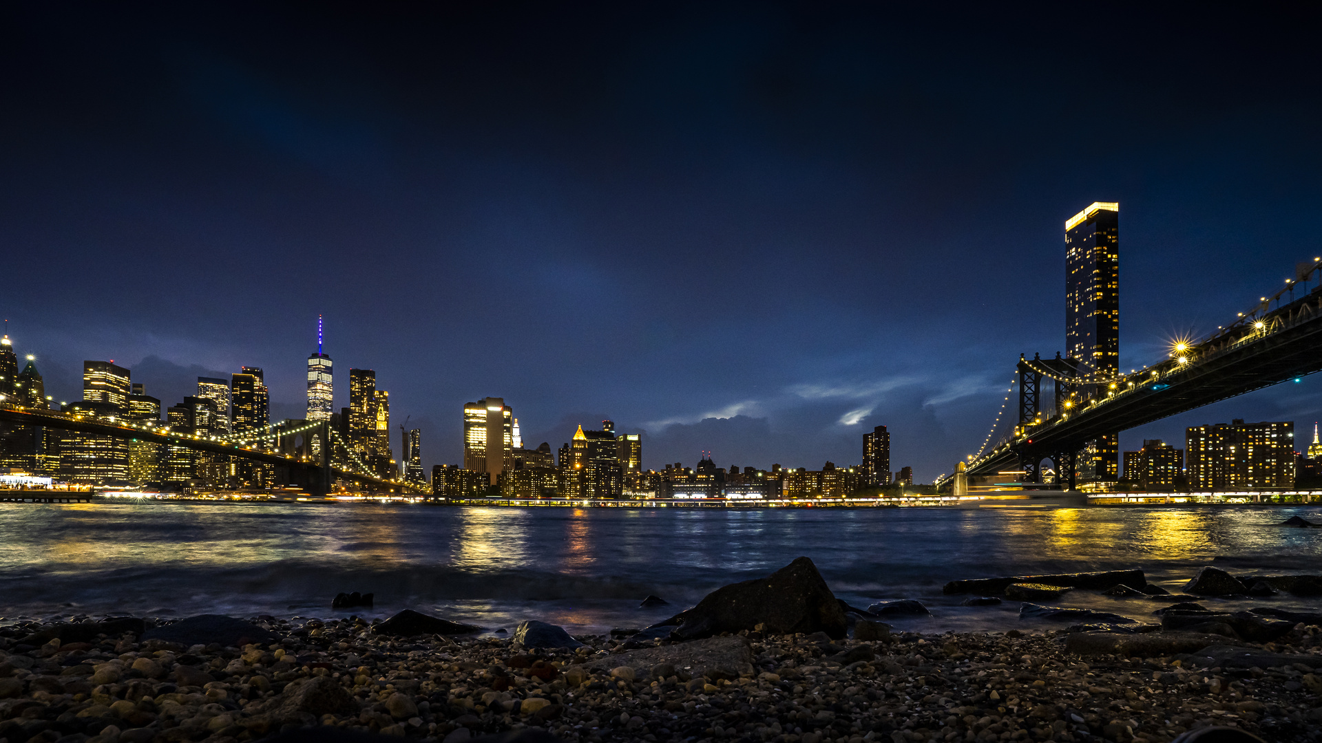 Brooklyn und Manhattan Bridge