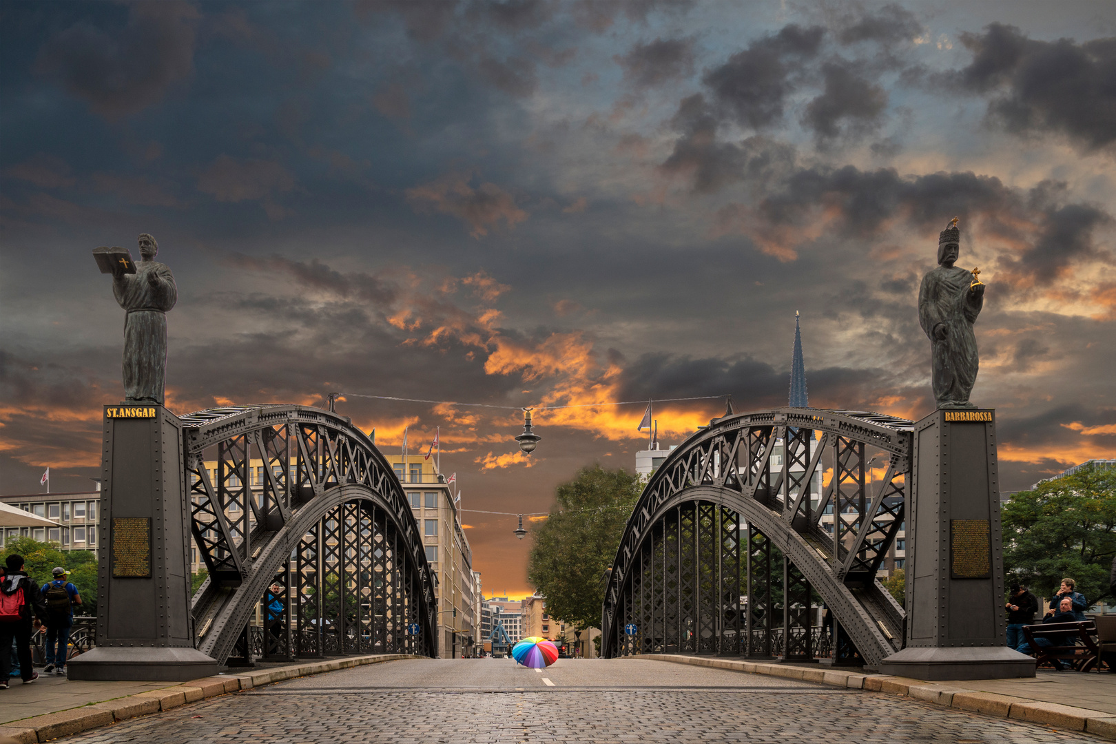 Brooksbrücke im Hafen Hamburg