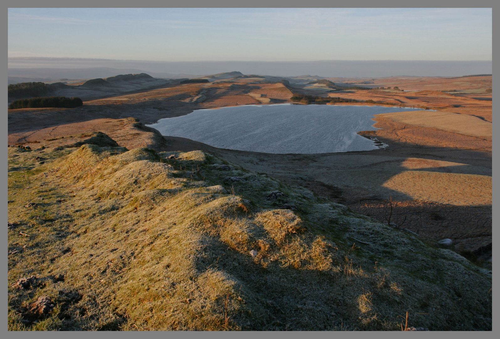 Broomlee Lough from Sewingshields crags