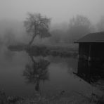 Brouillard sur le lac d'Uza