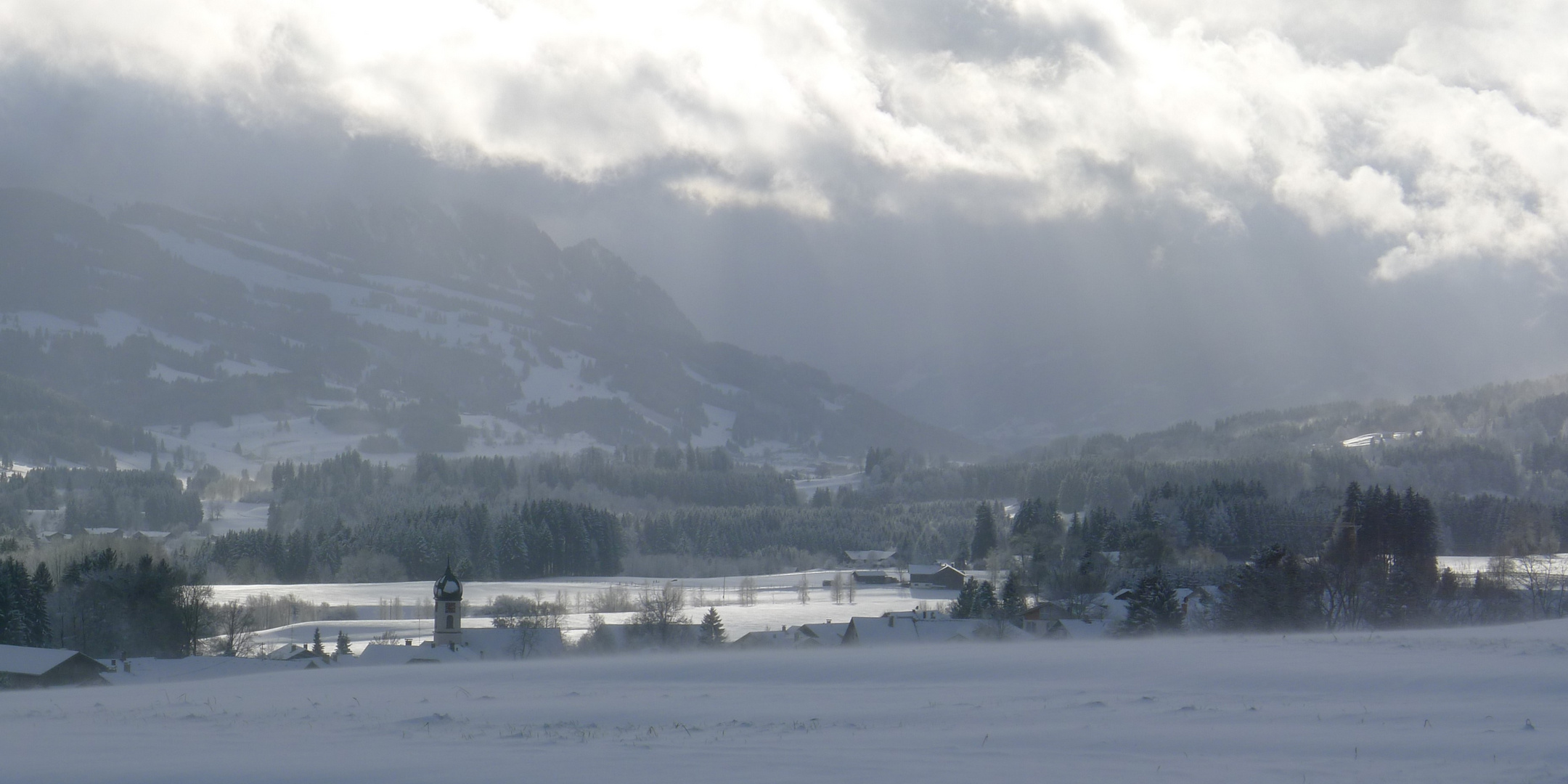 Brrr! - Ein saukalter Ostler oberhalb von Moosbach ...