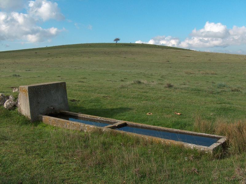 brrunnen und landschaft