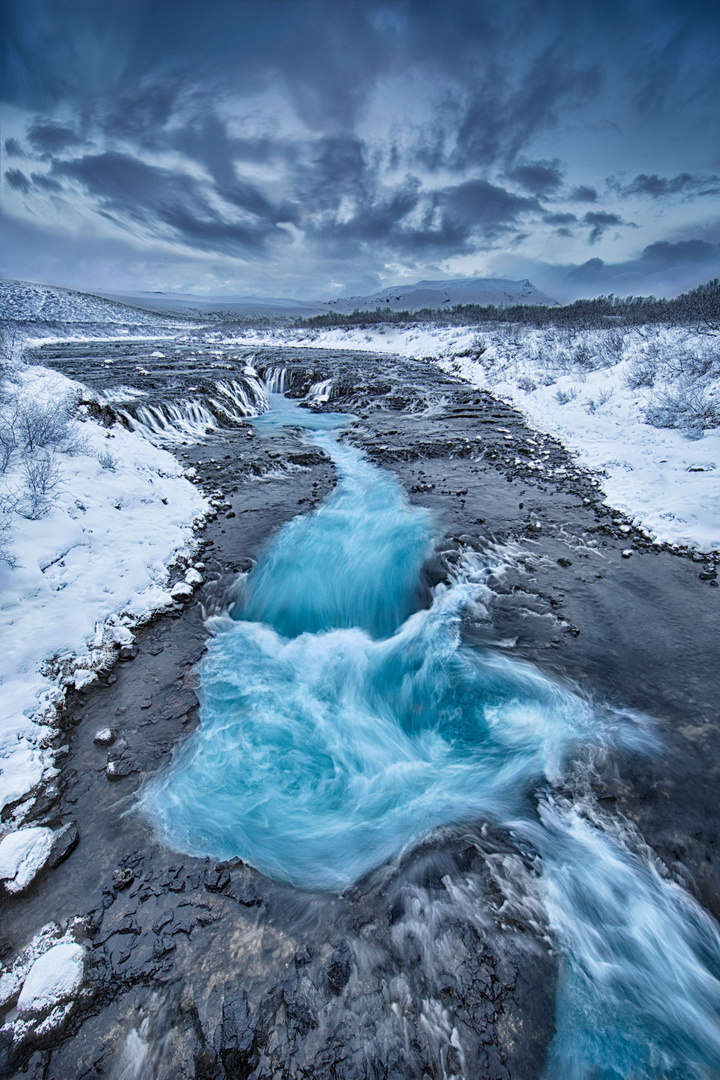 Bruarfoss Wasserfall Island