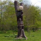 "Bruder Eskild" ;Skulptur im Garten des Klosters Børglum / Nordjütland.