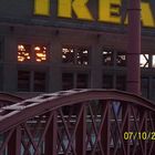Brücke am Coloseum bei Sonnenuntergang