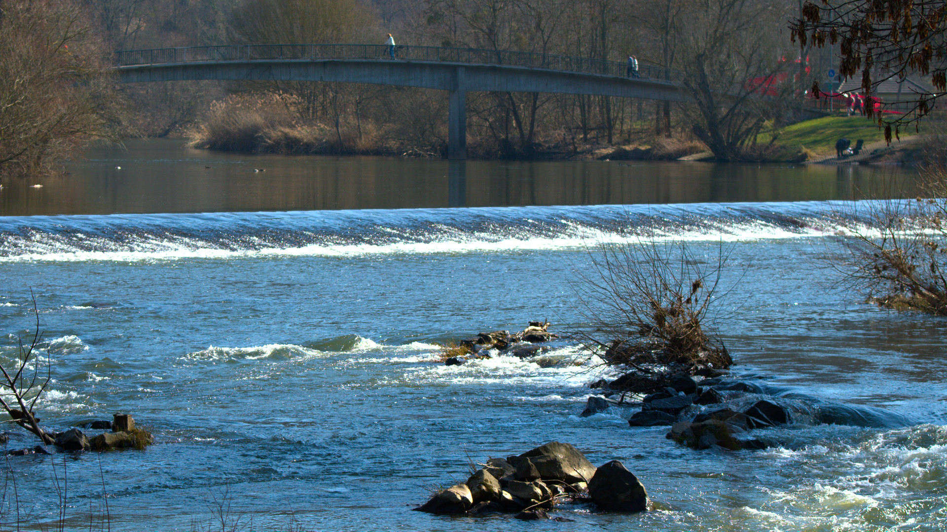 Brücke am Schwimmbad im Salinental Bad Kreuznach 