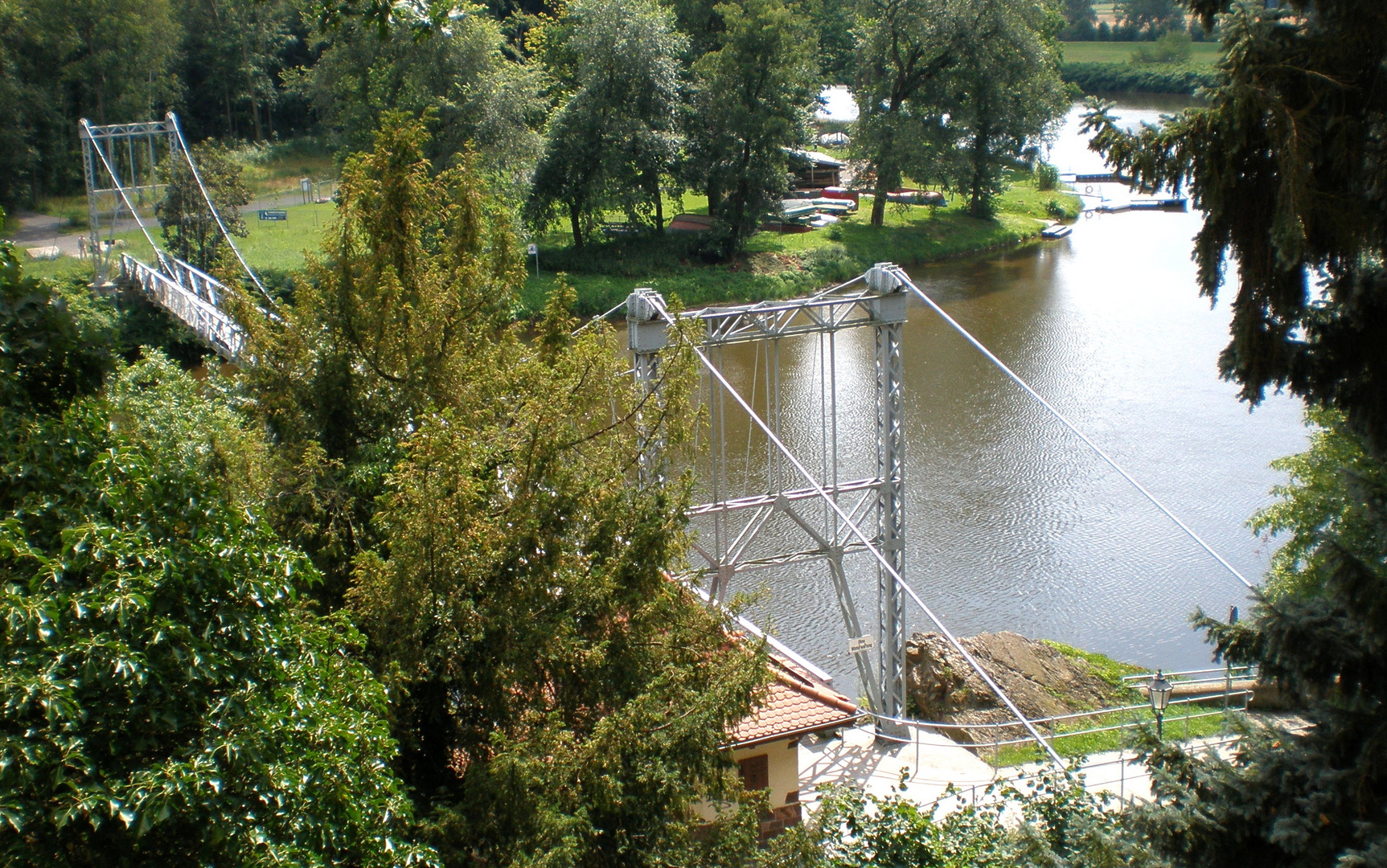 Brücke an der Gattersburg in Grimma/Sachs.