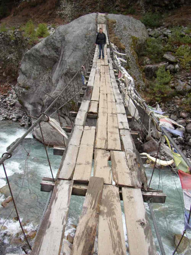 Brücke auf dem Weg nach Namche