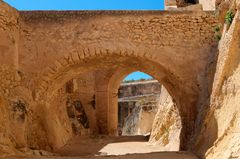 Brücke auf der Castillo de Santa Bárbara...