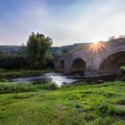 Brücke bei Sonnenuntergang