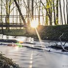 Brücke bei Sonnenuntergang