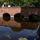 Brücke beim Wasser -Schloß Mellenthin