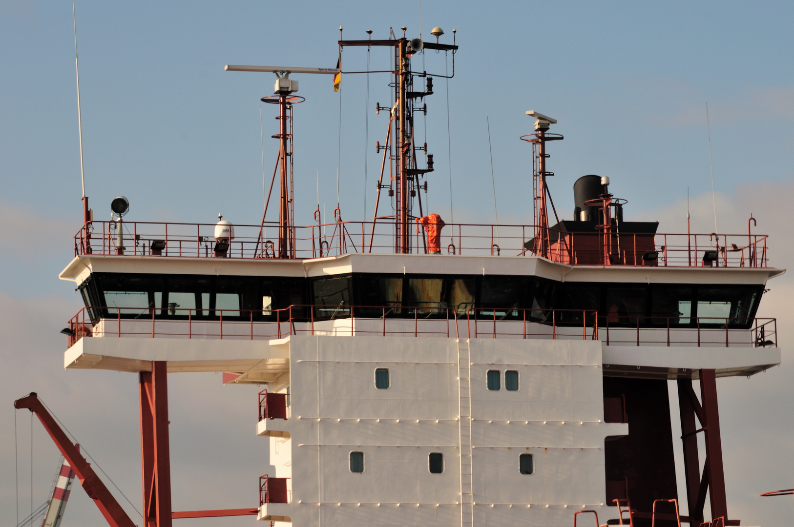 Brücke eines Containerschiffs