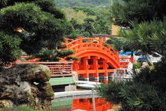 Brücke im Nan Lian Park in Hong Kong