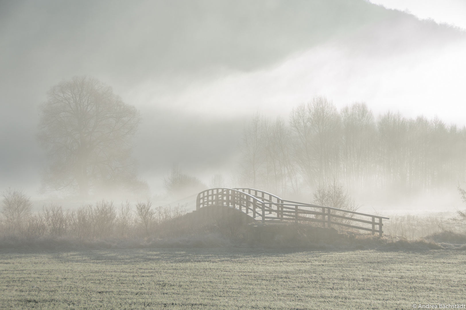 Brucke Im Nebel Foto Bild Jahreszeiten Winter Frankische Bilder Auf Fotocommunity