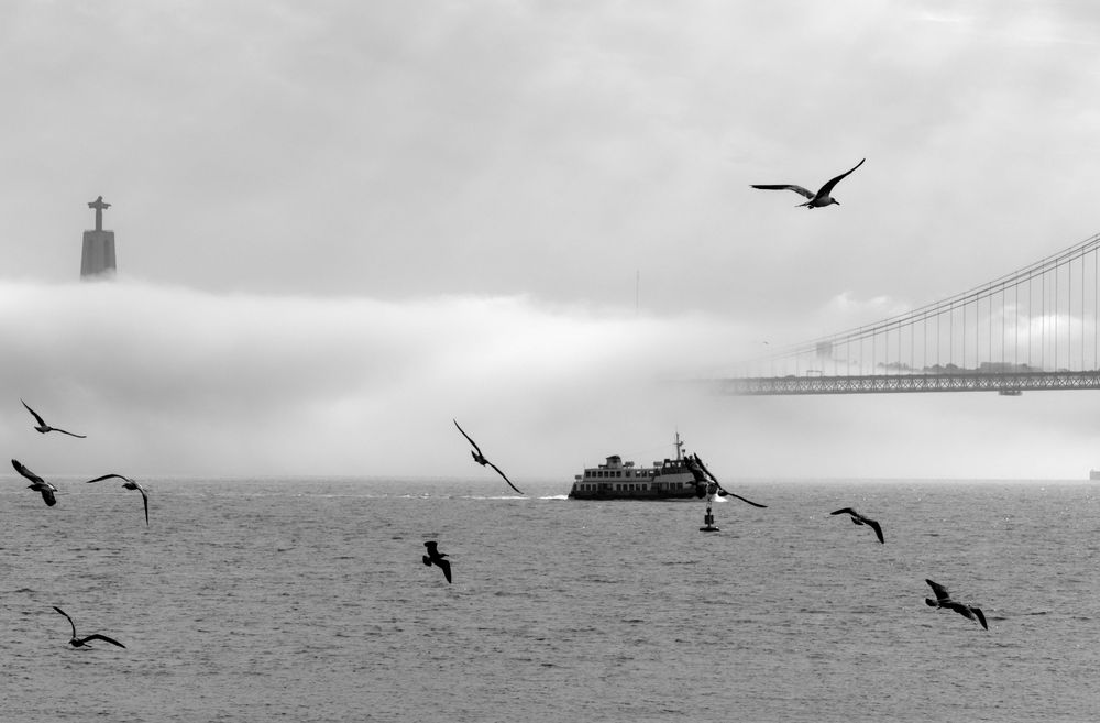 Brücke im Nebel