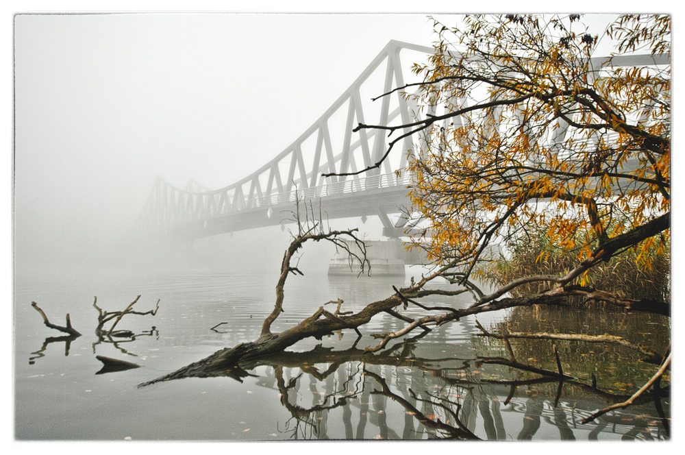 Brücke im Nebel