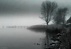 Brücke im Nebel