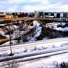 Brücke im Schnee ( HDR )