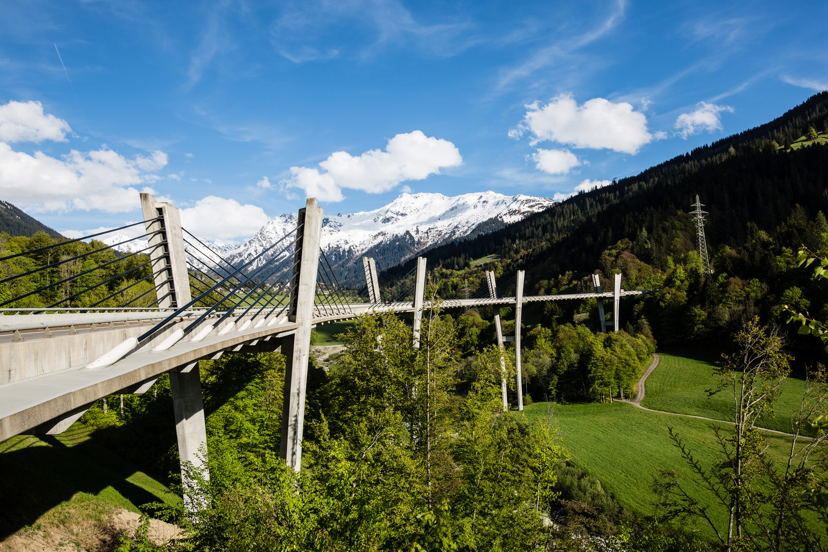 Brücke in Klosters, Schweiz